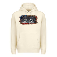 Sandshell Wolf eyes american flag Premium Hoodie - RanaPortraitStore