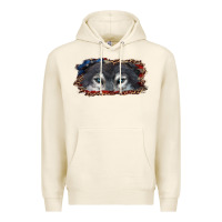 Tofu Wolf eyes american flag Premium Hoodie - RanaPortraitStore