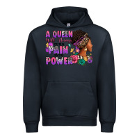 Navy A queen will always turn pain into power Urban Hoodie - RanaPortraitStore