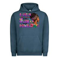 Pigment Midnight Navy A queen will always turn pain into power Urban Hoodie - RanaPortraitStore