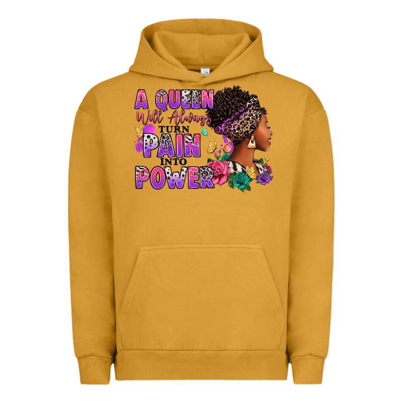 A Queen Will Always Turn Pain Into Power Urban Hoodie by RanaPortraitStore | Teevron