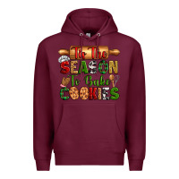 Burgundy tih the season to bake cookies Premium Hoodie - Zillion Design Studio