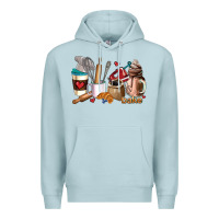 Blue Mist bakery coffee cups Premium Hoodie - AdoDesignShop