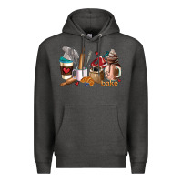 Charcoal Heather bakery coffee cups Premium Hoodie - AdoDesignShop