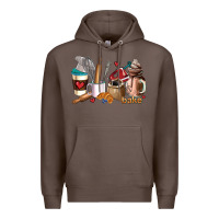 Coffee bakery coffee cups Premium Hoodie - AdoDesignShop