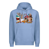 Colony Blue bakery coffee cups Premium Hoodie - AdoDesignShop