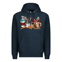 Navy bakery coffee cups Premium Hoodie - AdoDesignShop
