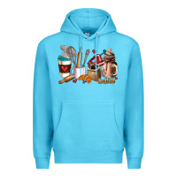 Ocean Blue bakery coffee cups Premium Hoodie - AdoDesignShop