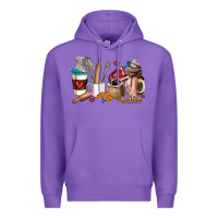 Purple bakery coffee cups Premium Hoodie - AdoDesignShop
