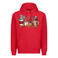 Red bakery coffee cups Premium Hoodie - AdoDesignShop