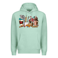 Seafoam bakery coffee cups Premium Hoodie - AdoDesignShop