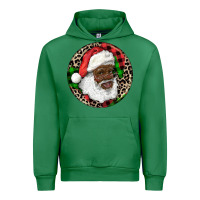Emerald Afro Santa Christmas Urban Hoodie - RanaPortraitStore