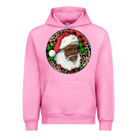 Fuchsia Pink Afro Santa Christmas Urban Hoodie - RanaPortraitStore
