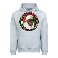 Heather Grey Afro Santa Christmas Urban Hoodie - RanaPortraitStore