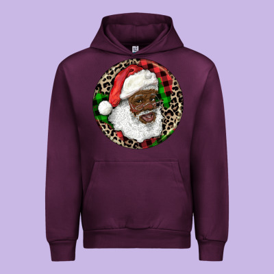 Afro Santa Christmas Urban Hoodie Designed By Ranaportraitstore