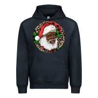 Navy Afro Santa Christmas Urban Hoodie - RanaPortraitStore