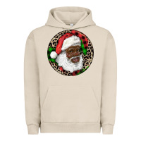 Pigment French Oak Afro Santa Christmas Urban Hoodie - RanaPortraitStore