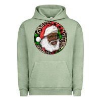 Pigment Oil Green Afro Santa Christmas Urban Hoodie - RanaPortraitStore