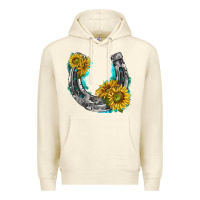 Horseshoe Cowhide And Sunflowers Premium Hoodie | Teevron