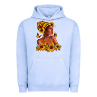 Pigment Grape Ice Afro American woman sunflowers Urban Hoodie - RanaPortraitStore