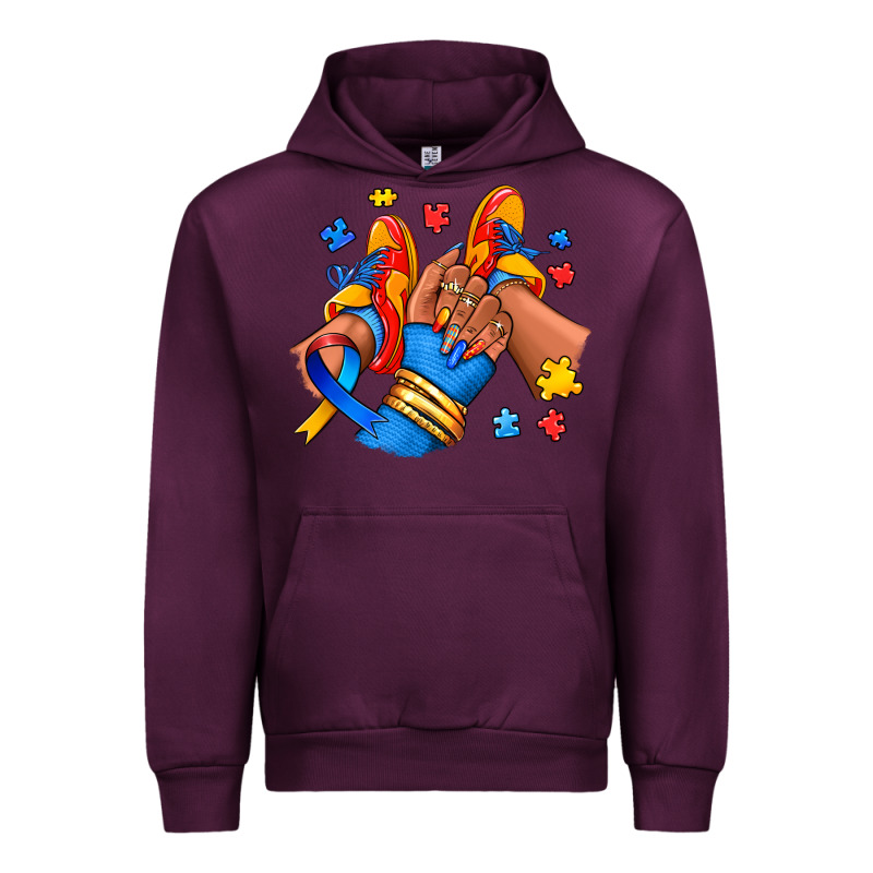 Autism Afro Girl Sneakers Urban Hoodie by RanaPortraitStore | Teevron