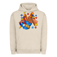 Pigment French Oak Autism afro girl sneakers Urban Hoodie - RanaPortraitStore