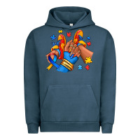 Pigment Midnight Navy Autism afro girl sneakers Urban Hoodie - RanaPortraitStore