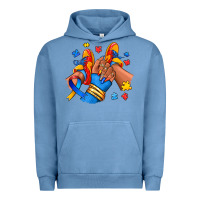 Pigment Pebble Blue Autism afro girl sneakers Urban Hoodie - RanaPortraitStore