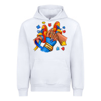 White Autism afro girl sneakers Urban Hoodie - RanaPortraitStore