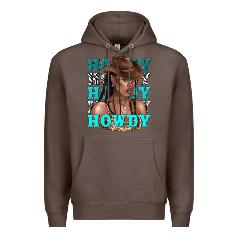 Howdy Howdy Black Girl Premium Hoodie by texasbilliewilder | Teevron
