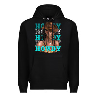 Black howdy howdy black girl Premium Hoodie - texasbilliewilder