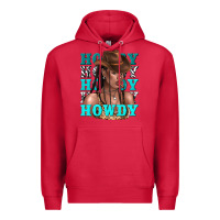 Cardinal howdy howdy black girl Premium Hoodie - texasbilliewilder