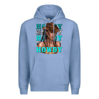 Colony Blue howdy howdy black girl Premium Hoodie - texasbilliewilder