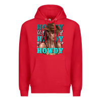 Red howdy howdy black girl Premium Hoodie - texasbilliewilder
