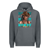 Rock howdy howdy black girl Premium Hoodie - texasbilliewilder