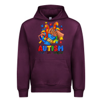 Mauve Wine Autism accept love understand afro girl sneakers Urban Hoodie - RanaPortraitStore