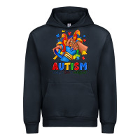 Navy Autism accept love understand afro girl sneakers Urban Hoodie - RanaPortraitStore