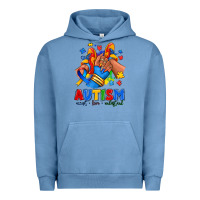 Pigment Pebble Blue Autism accept love understand afro girl sneakers Urban Hoodie - RanaPortraitStore