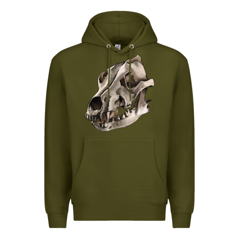 Wolf Skull Premium Hoodie by RanaPortraitStore | Teevron