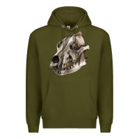 Army Green Wolf skull Premium Hoodie - RanaPortraitStore