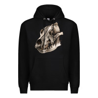 Black Wolf skull Premium Hoodie - RanaPortraitStore