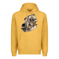 Mustard Wolf skull Premium Hoodie - RanaPortraitStore
