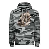 Slate Camo Wolf skull Premium Hoodie - RanaPortraitStore