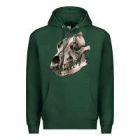 Sports Green Wolf skull Premium Hoodie - RanaPortraitStore