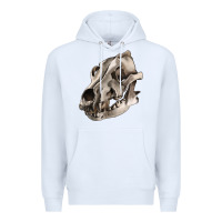 White Wolf skull Premium Hoodie - RanaPortraitStore