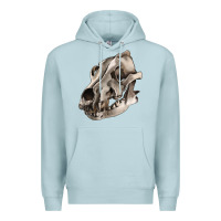 Blue Mist Wolf skull Premium Hoodie - RanaPortraitStore