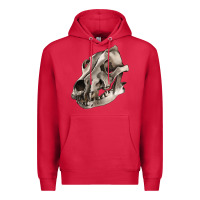 Cardinal Wolf skull Premium Hoodie - RanaPortraitStore