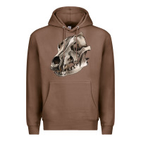 Chestnut Wolf skull Premium Hoodie - RanaPortraitStore