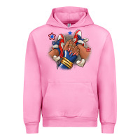 Fuchsia Pink Baseball afro girl sneakers Urban Hoodie - RanaPortraitStore