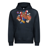 Navy Baseball afro girl sneakers Urban Hoodie - RanaPortraitStore